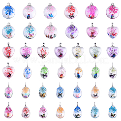 10Pcs Transparent Glass Pendants&nbsp;GLAA-YW0004-67