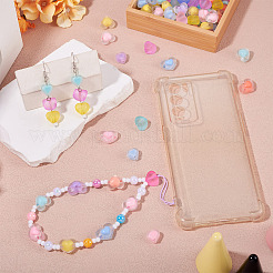 120Pcs 4 Styles Frosted Transparent Acrylic Beads&nbsp;OACR-TA0003-53