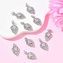 SHEGRACE Brass Clear Cubic Zirconia Pendants&nbsp;XGRQ3K601-521P