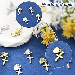 8Pcs 2 Colors Rack Plating Brass Pendants&nbsp;KK-YW0003-70