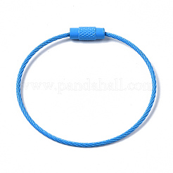Spray Painted 201 Stainless Steel Wire Cable Keychains&nbsp;BJEW-T019-01