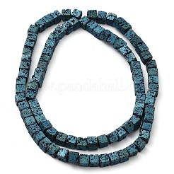 Electroplated Natural Lava Rock Beads Strands&nbsp;G-Q1009-B01-01