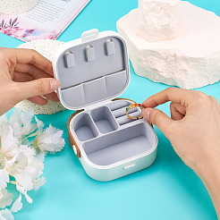 Square PU Leather & PP & Silicone Jewelry Set Box&nbsp;AJEW-TAC0014-13B