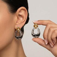 304 Stainless Steel Stud Dangle Earrings for Women&nbsp;QJ7614-1