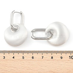 Flat Round Brass Hoop Earrings for Women&nbsp;EJEW-U055-02S