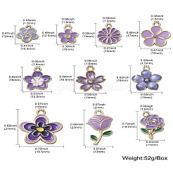 40Pcs 10 Style Alloy Enamel Pendants&nbsp;ENAM-CJ0005-70