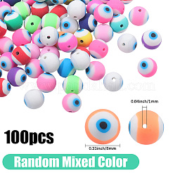 100Pcs Handmade Polymer Clay Beads&nbsp;CLAY-PA0001-12