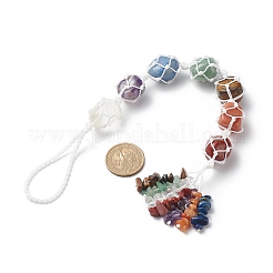 7 Chakra Gemstone Hanging Decorations&nbsp;HJEW-JM00805-04