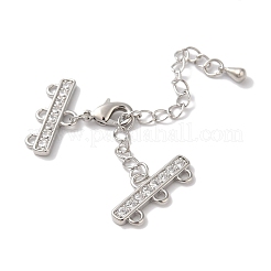 Brass Micro Pave Cubic Zirconia Chain Extender&nbsp;KK-L216-004B-P