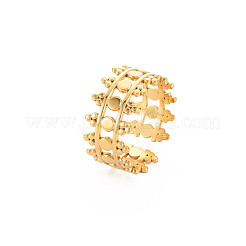 Ion Plating(IP) 304 Stainless Steel Triangle Wrap Open Cuff Ring for Women&nbsp;RJEW-S405-155G