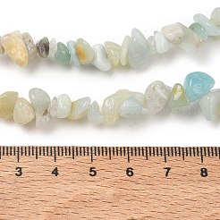 Natural Flower Amazonite Chips Beads Strands&nbsp;G-M205-12B
