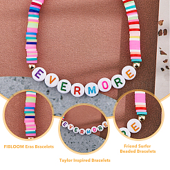 12Pcs 12 Style Handmade Polymer Clay Heishi Surfer Stretch Bracelets Set&nbsp;BJEW-AN0001-46
