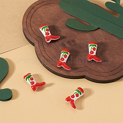 5Pcs Boot Baking Paint Glass Enamel  Beads&nbsp;LAMP-TADJ0001-08H
