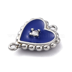 304 Stainless Steel Enamel Heart Connector Charms&nbsp;STAS-M110-04P