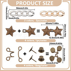 10 Styles Zinc Alloy Adjustable Jean Button Pins&nbsp;FIND-DR0001-90