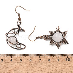 Natural Quartz Crystal Dangle Earrings&nbsp;G-H359-07R-05
