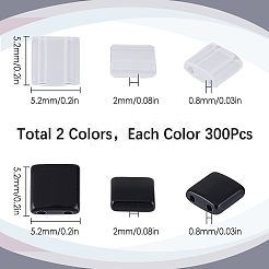 600Pcs 2 Colors Opaque Acrylic Slide Charms&nbsp;OACR-SC0001-39