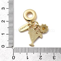 Brass Pave Cubic Zirconia European Dangle Charms&nbsp;KK-H519-03B-G