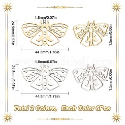 12Pcs 2 Colors 201 Stainless Steel Pendants&nbsp;STAS-SC0005-11