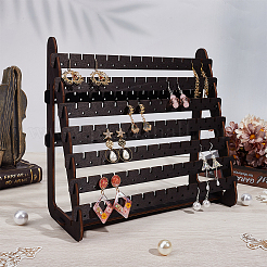 Triangle Wood Earring Organizer Display Stands&nbsp;EDIS-WH0022-43