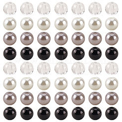 1200Pcs 4 Style ABS Plastic Imitation Pearl Round Beads&nbsp;DIY-SP0004-66
