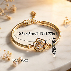 Minimalist Alloy & Cubic Zirconia Link Bracelets for Women&nbsp;WGB775D-02