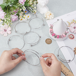 6Pcs Adjustable 304 Stainless Steel Wire Cuff Bangle Making&nbsp;MAK-BBC0001-24B-P