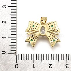 Brass Micro Pave Cubic Zirconia Pendants&nbsp;KK-K401-19G-03