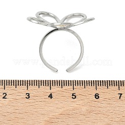 304 Stainless Steel Cuff Open Rings for Women&nbsp;LS-RJEW-P180-04A