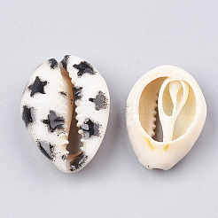 Printed Cowrie Shell Beads&nbsp;X-SHEL-S274-03F