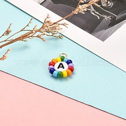 Round Rocailles Beads Pendant&nbsp;PALLOY-JF00866