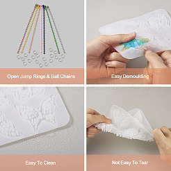 DIY Butterfly Pendant Keychain Making Kits&nbsp;DIY-TA0004-50