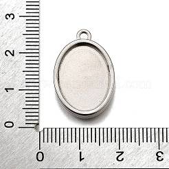 304 Stainless Steel Pendant Cabochon Settings&nbsp;STAS-S181-02P-E