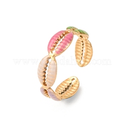 304 Stainless Steel Cuff Rings for Women&nbsp;RJEW-D334-02B-G