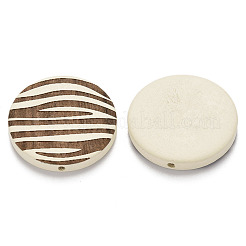 Painted Natural Wood Beads&nbsp;X-WOOD-N006-06C