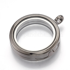 Alloy Magnetic Locket Pendants&nbsp;PALLOY-T052-23