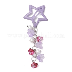 2Pcs Glass Beads and Alloy Star Snap Hair Clips&nbsp;PHAR-JH00123