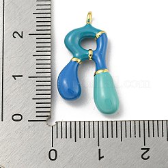 Brass Enamel Pendants&nbsp;X-KK-E093-03G-R