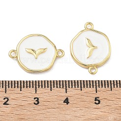 Ocean Brass Enamel Connector Charms&nbsp;KK-C251-05G-01