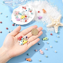119Pcs 14 Styles Handmade Porcelain Beads&nbsp;PORC-YW0001-65