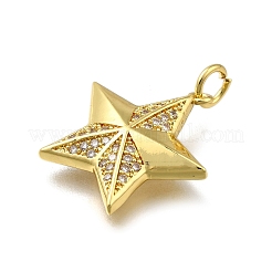Brass Micro Pave Cubic Zirconia Pendants&nbsp;ZIRC-I070-092G