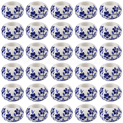 60Pcs Handmade Porcelain European Beads&nbsp;PORC-SC0001-25B