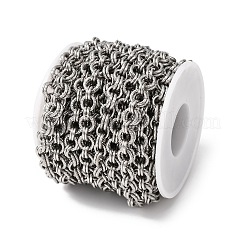 Double Link 304 Stainless Steel Cable Chain&nbsp;CHS-G049-03P-01