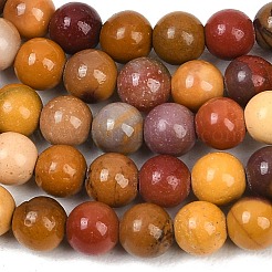 Round Natural Mookaite Beads Strands&nbsp;G-F216-4mm-19