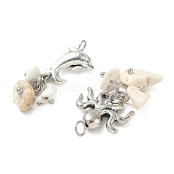 14Pcs 7 Styles Sea Animals Alloy Pendants&nbsp;PALLOY-JF05522-01