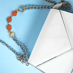 3Pcs 3 Style Alloy Enamel Strawberry Link Purse Strap Extenders&nbsp;DIY-UN0004-55