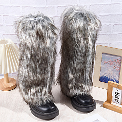 Polyester Imitation Fox Hair Boot Cover&nbsp;AJEW-WH20130-37B