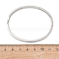 304 Stainless Steel Micro Pave Cubic Zirconia Hinged Bangles for Women&nbsp;BJEW-Z146-03P