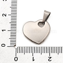 Heart 304 Stainless Steel Pendants&nbsp;STAS-M121-13P