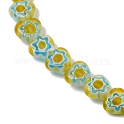 Handmade Millefiori Lampwork Beads Strands&nbsp;LAMP-G166-15J